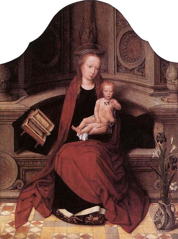 Virgin and child enthroned